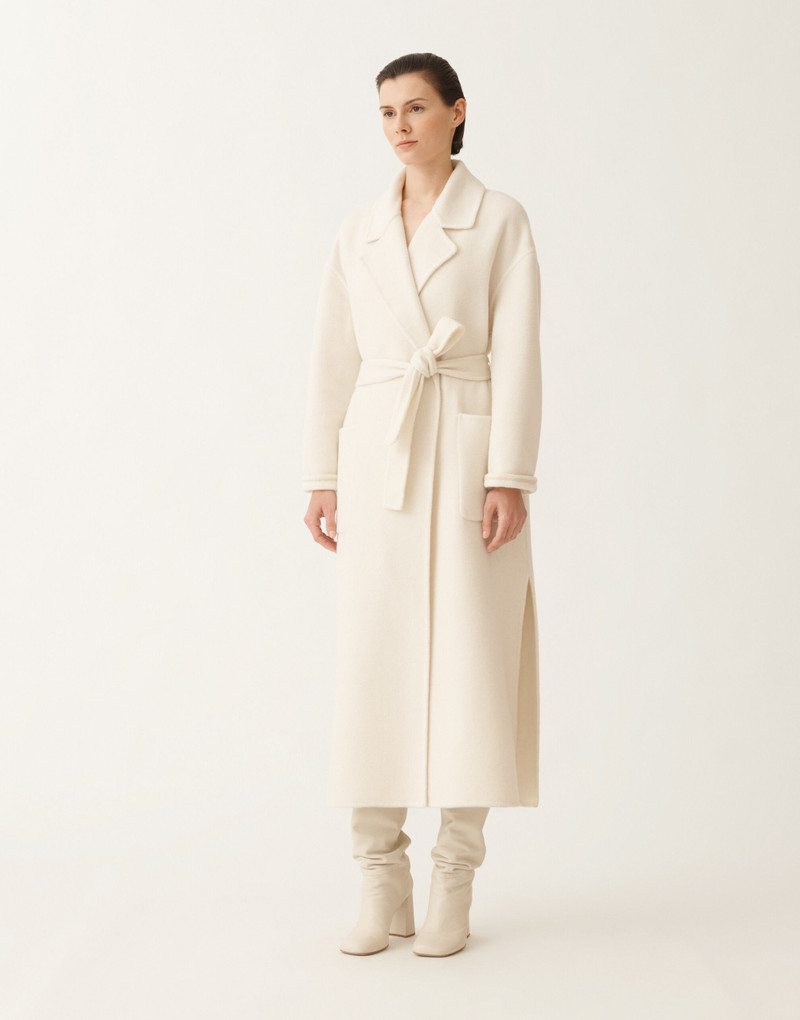 Double-faced soft wool and cashmere coat 3