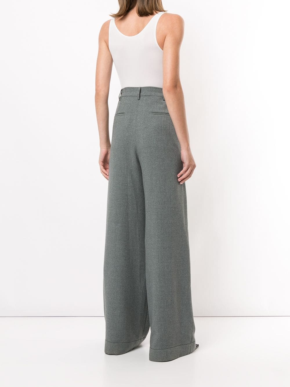 drawstring waist palazzo trousers - 4