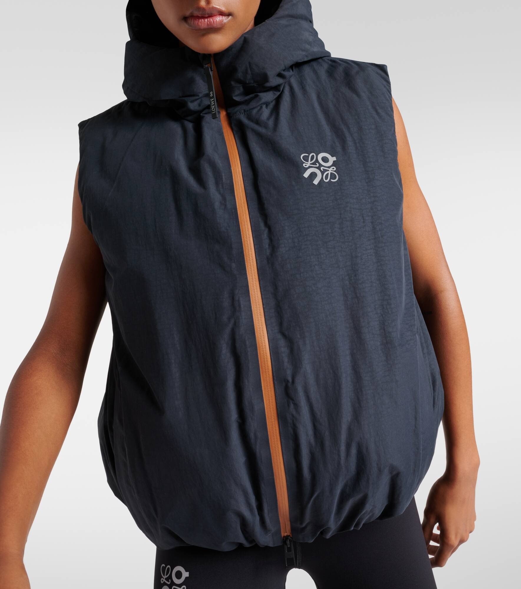 x On logo technical puffer vest - 6