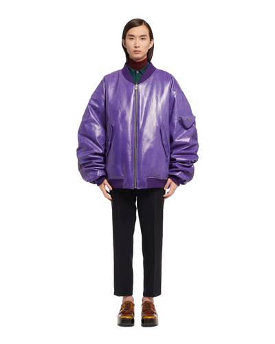 Prada Oversized nappa leather bomber jacket outlook