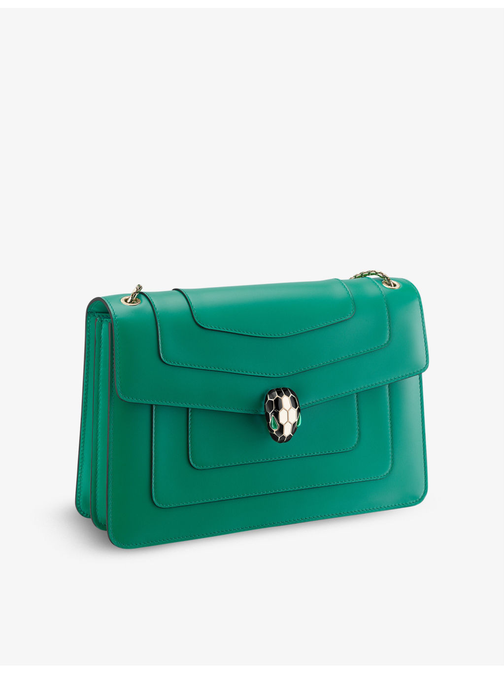 Serpenti Forever snake-clasp leather cross-body bag - 2