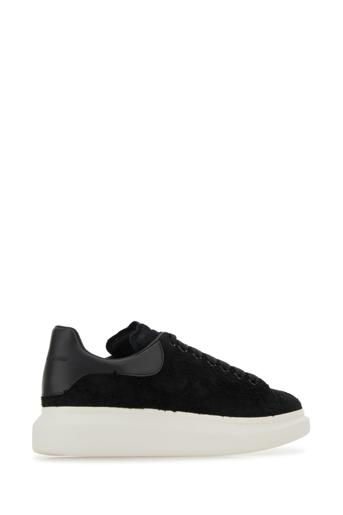Black leather sneakers with black leather heel - 3