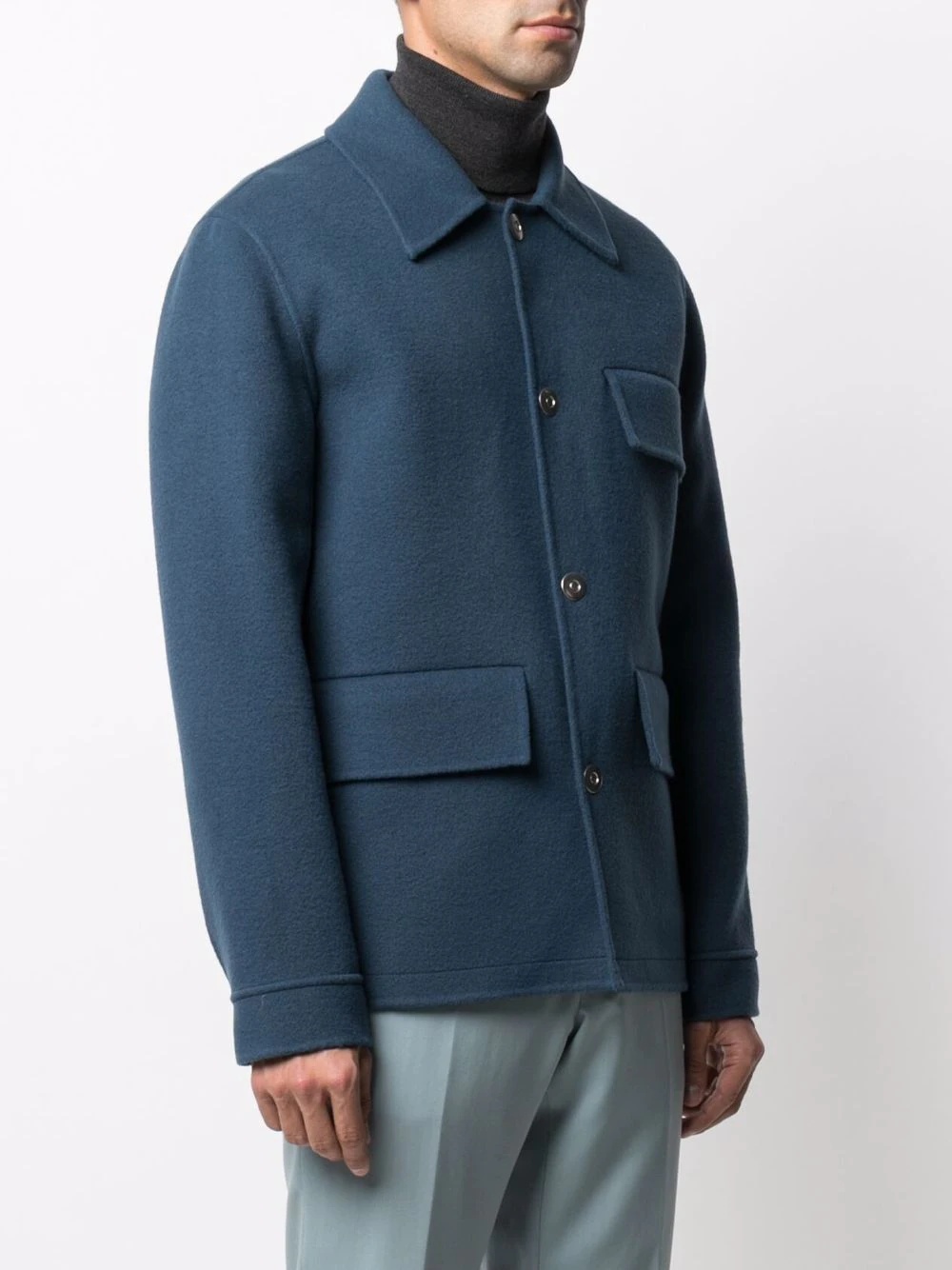 worker wool-felt jacket - 3