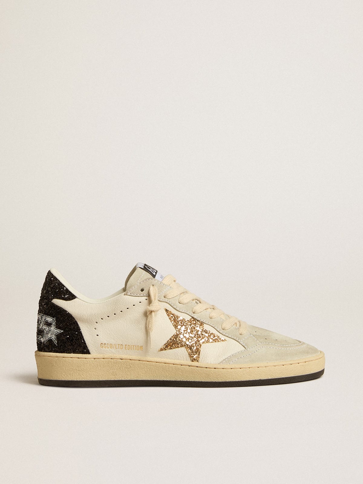 Ball Star LTD in nappa leather and suede with glitter star and black heel tab - 1