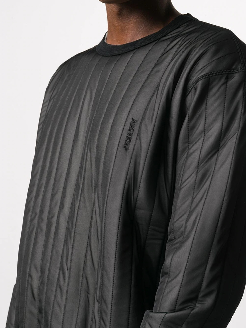 embroidered logo quilted sweatshirt 6