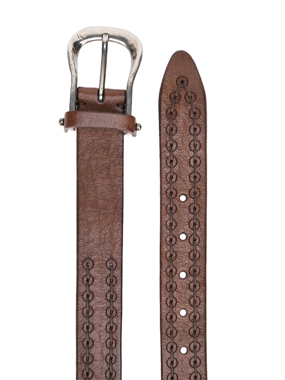 leather buckle belt - 2