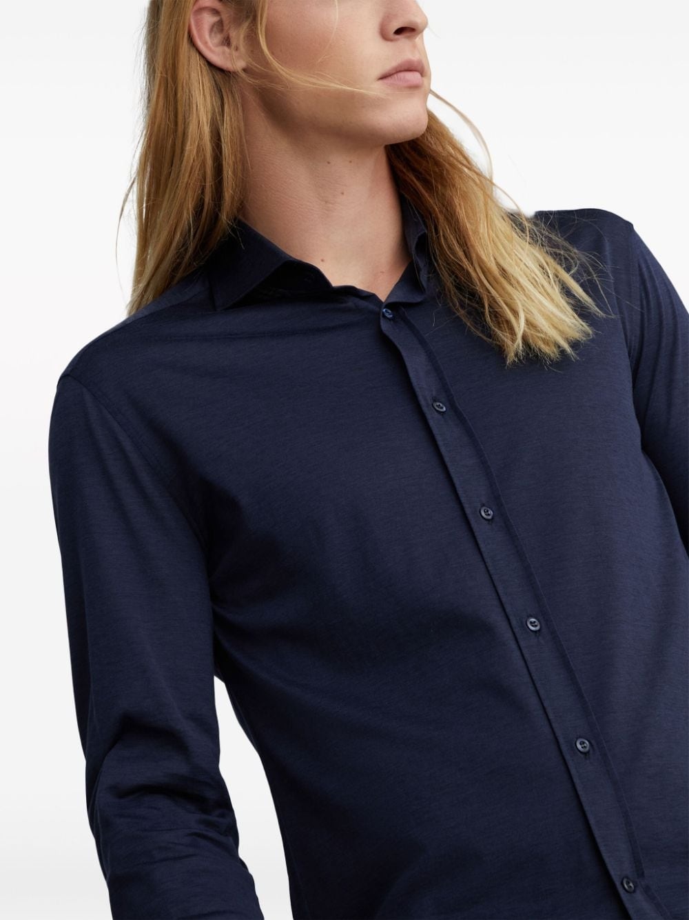 silk-cotton jersey shirt - 5