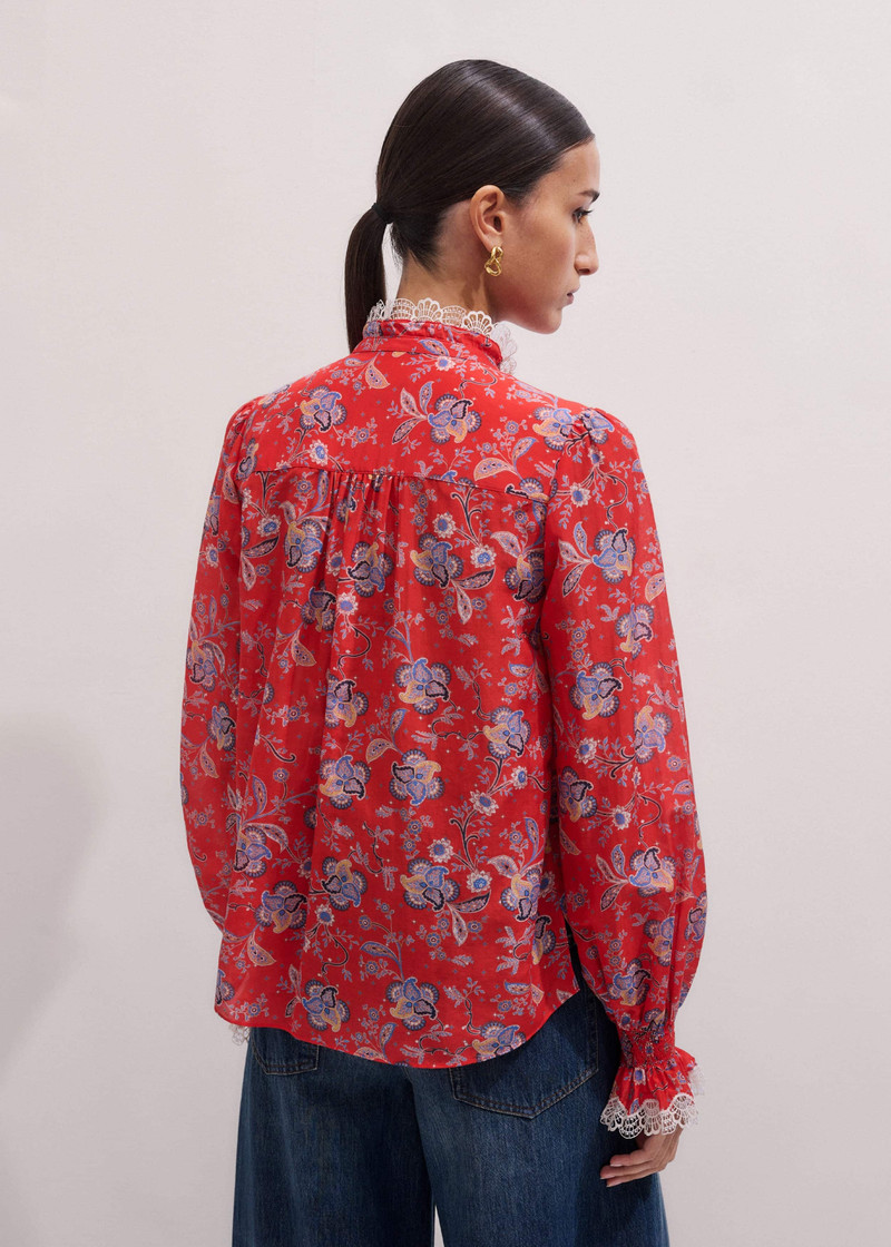 Lace Trim Blouse 7