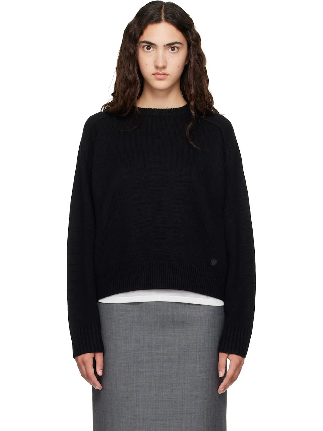 Black BREHA Wool Cashmere Blend Sweater - 1