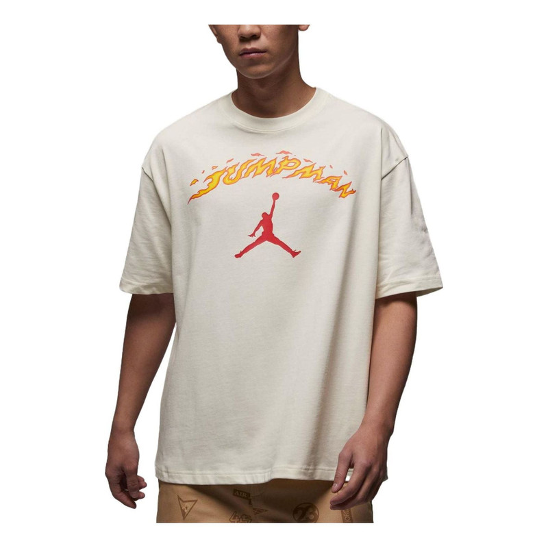 Air Jordan Fire Jumpman Logo T-Shirt 'White' FJ7685-133 - 1