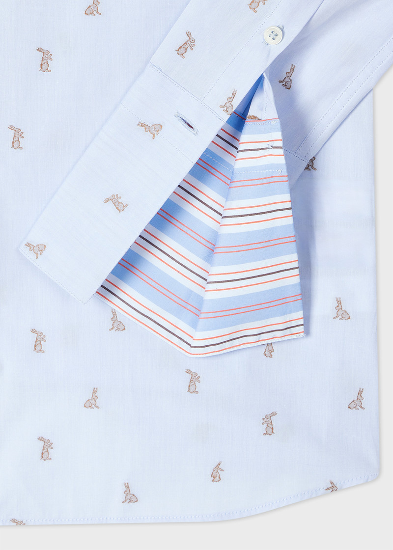 Paul Smith Women's Pale Blue 'Little Rabbit' Fil Coupé Shirt outlook
