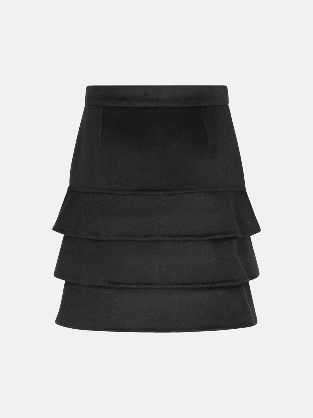 'CARO' BLACK CAMEL MINISKIRT - 3