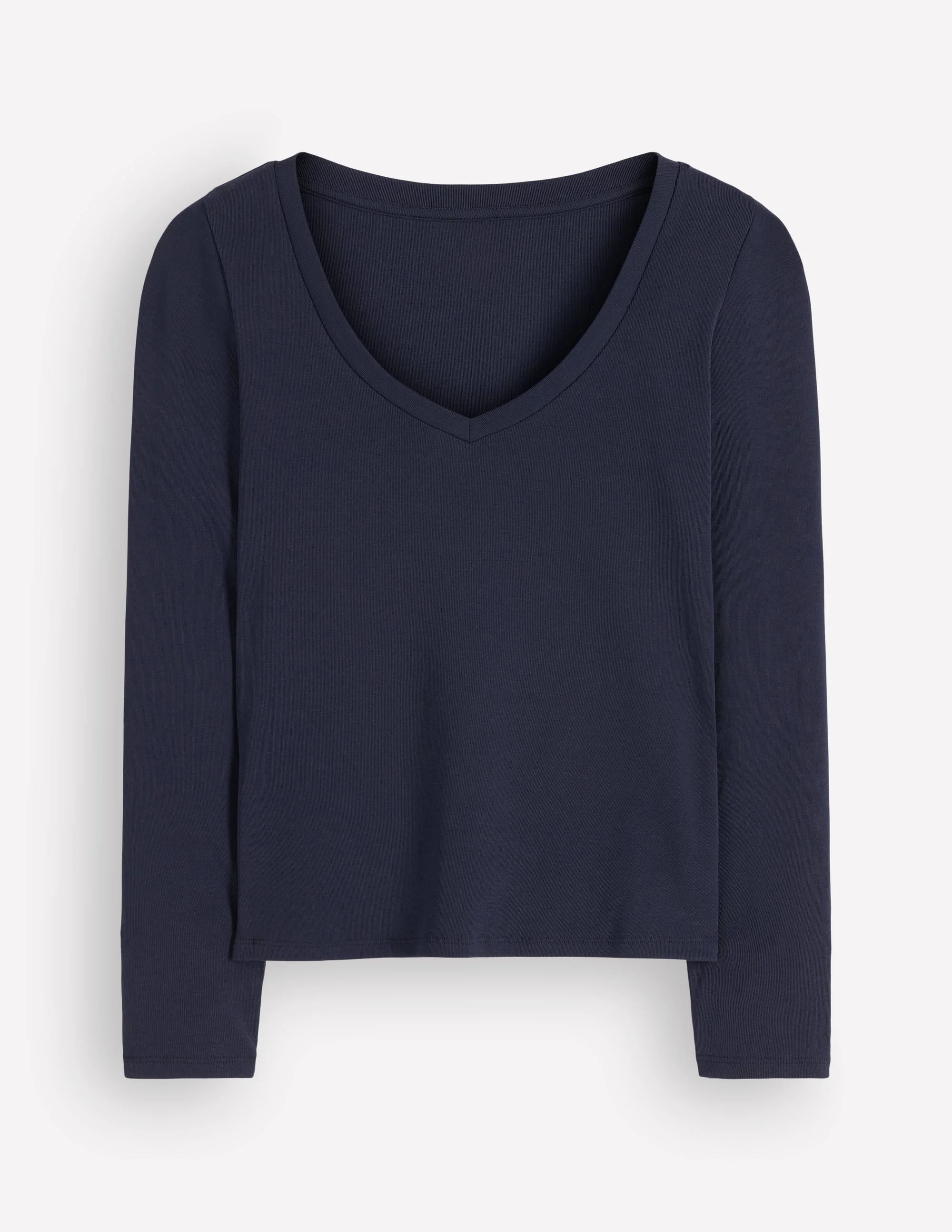 Essential V Neck Top-Navy - 1