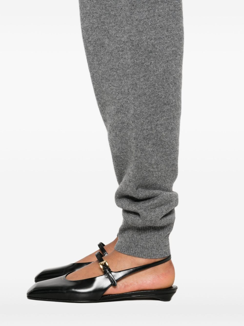 elastic-cuffed cashmere trousers - 5