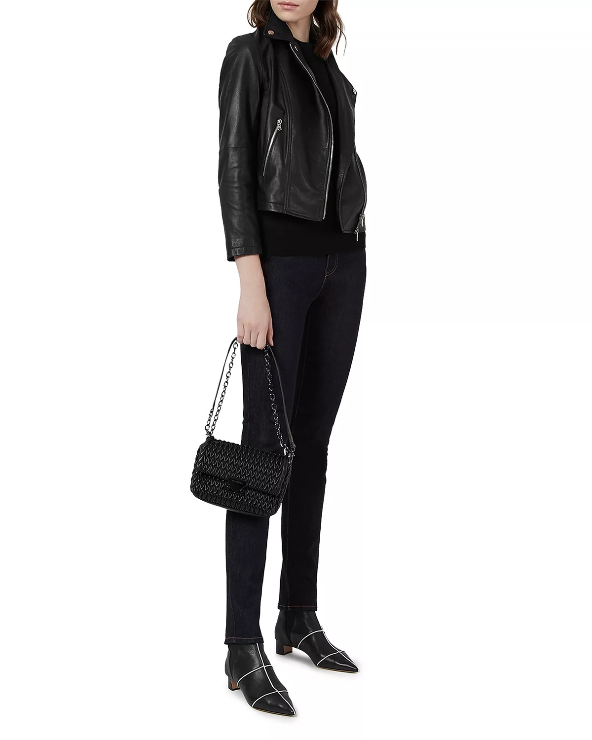 Caban Leather Moto Jacket - 3