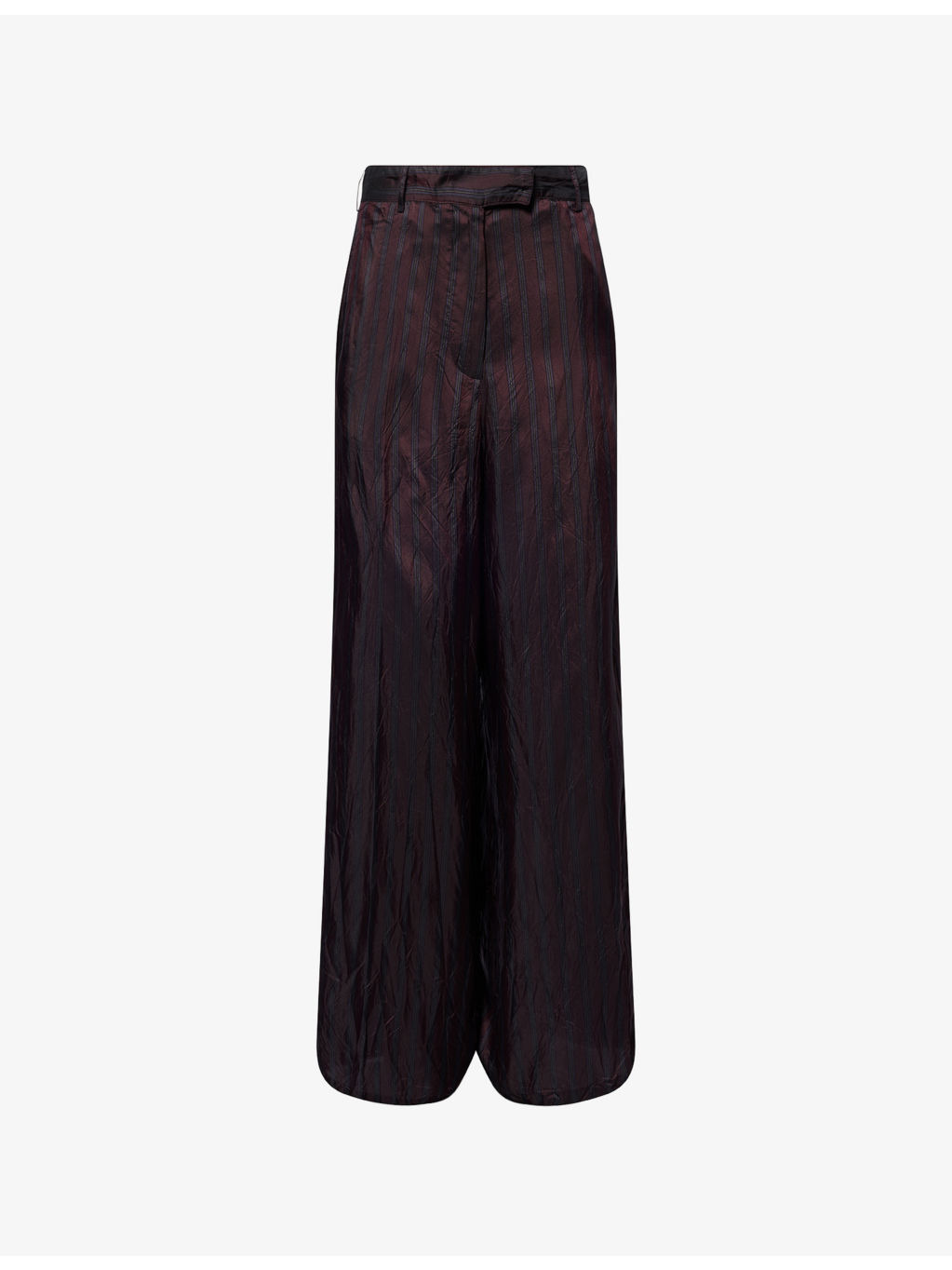 Stripe-Print Wide-Leg Woven Trousers - 1