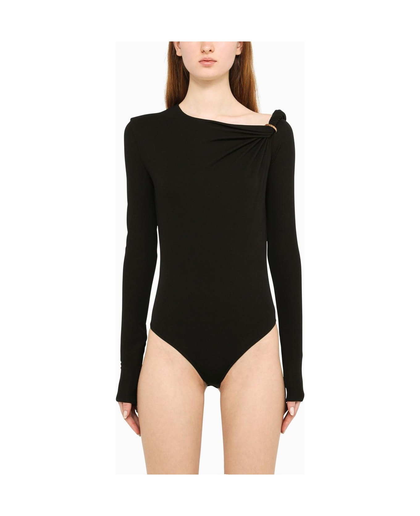Black Viscose Bodysuit - 1