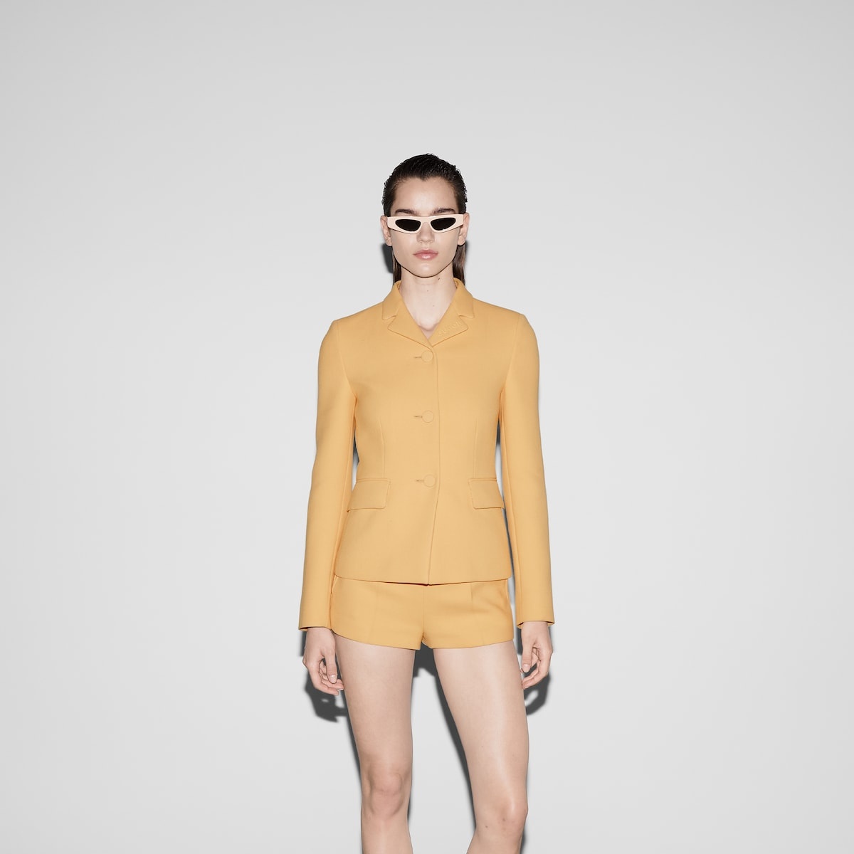 GUCCI Light wool crêpe jacket | REVERSIBLE