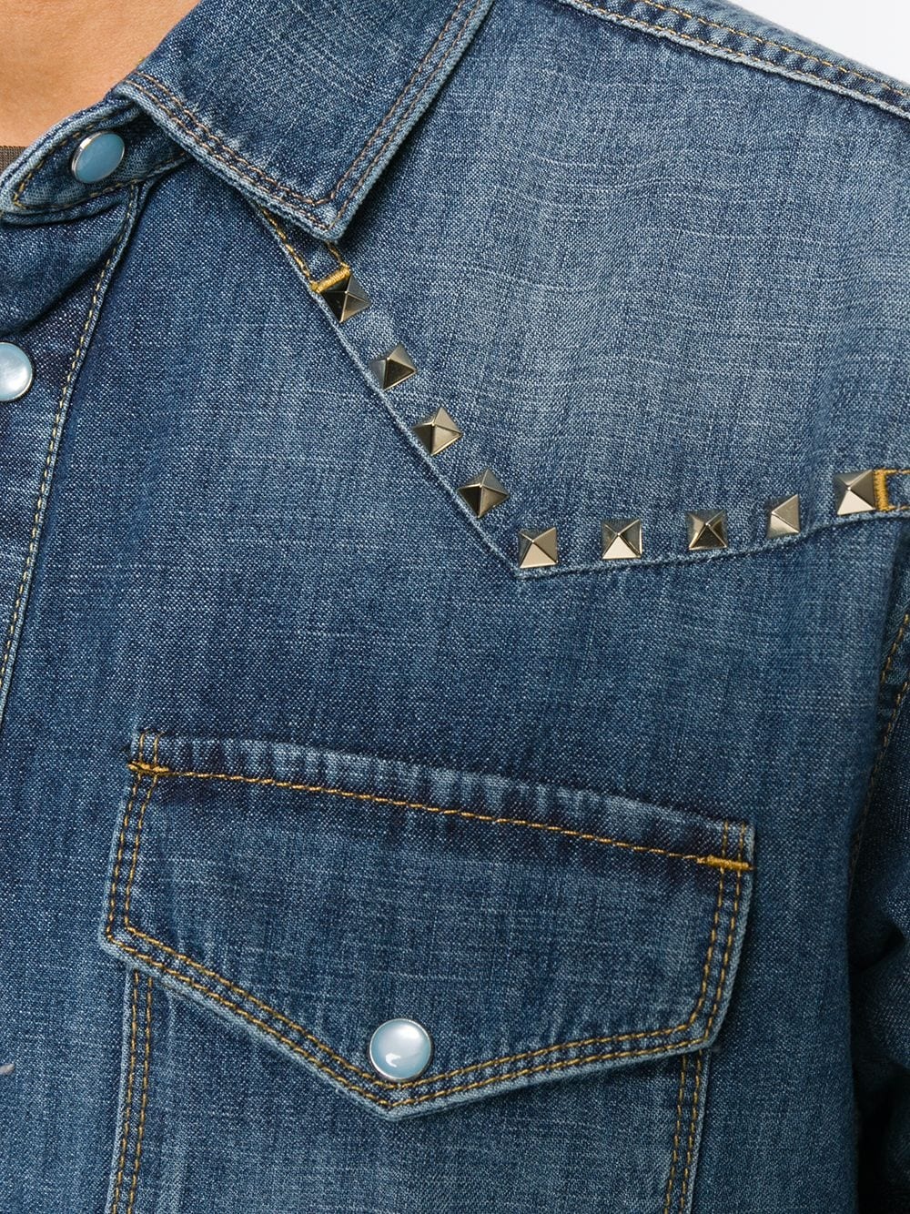 Rockstud denim shirt - 5