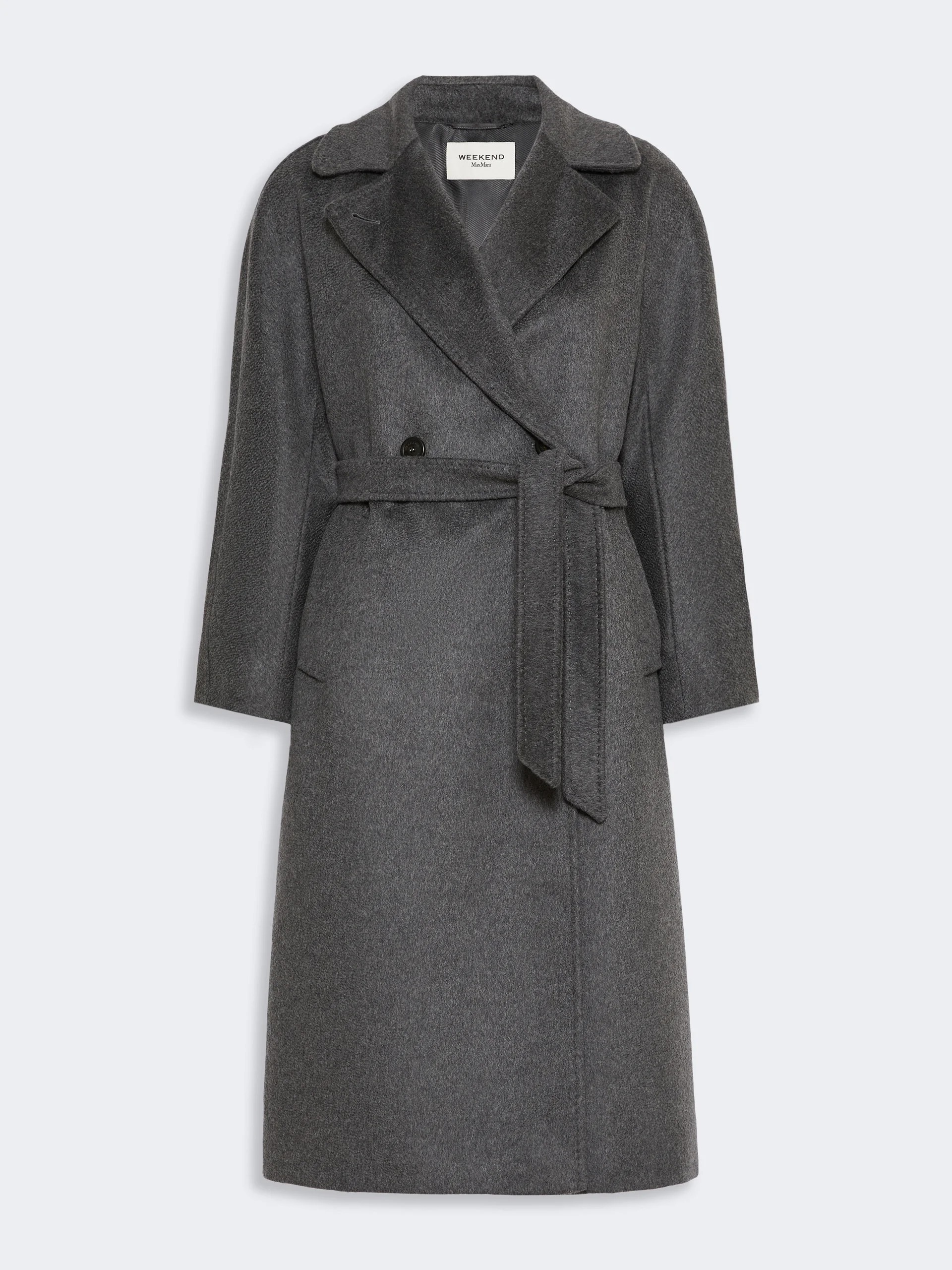 RESINA Double-breasted wool coat - DARK GREY - 1