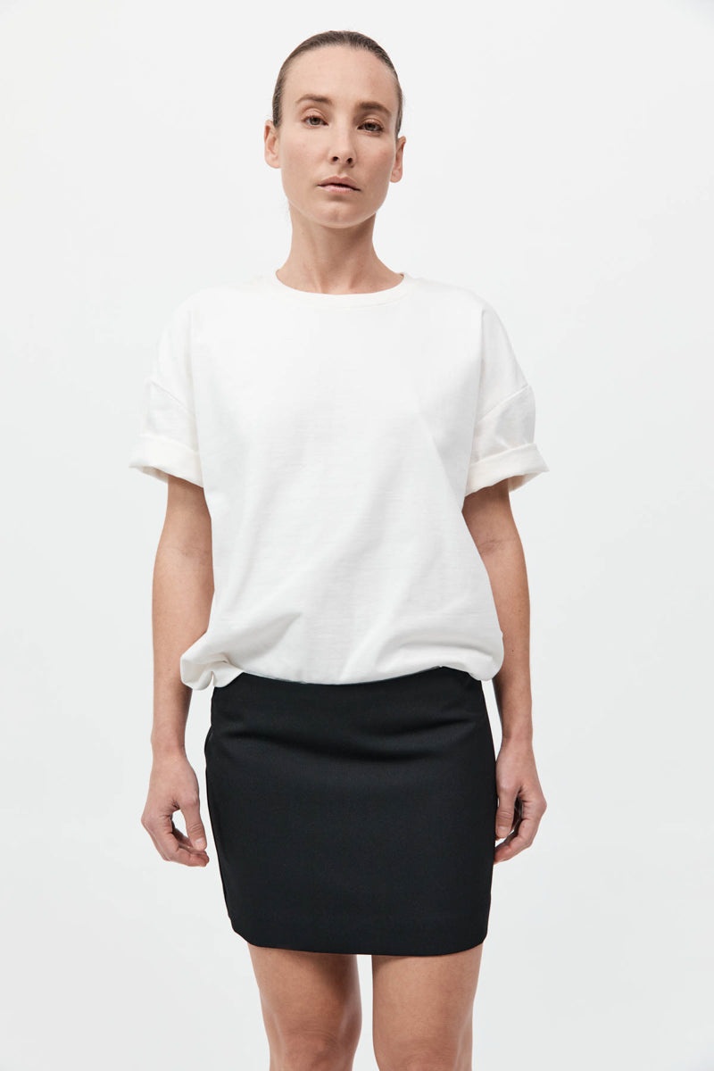 Organic Cotton Relaxed Tee - White - 2