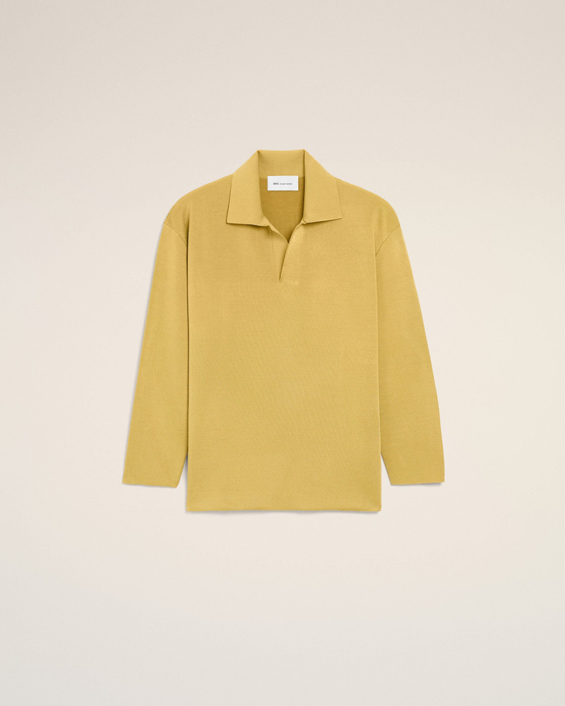 YELLOW WOOL LONG SLEEVES POLO 1