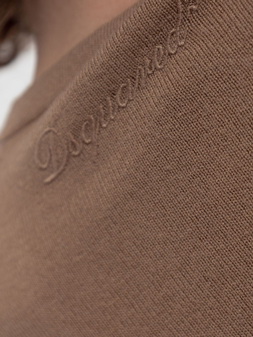 logo-embroidered bodycon dress - 5