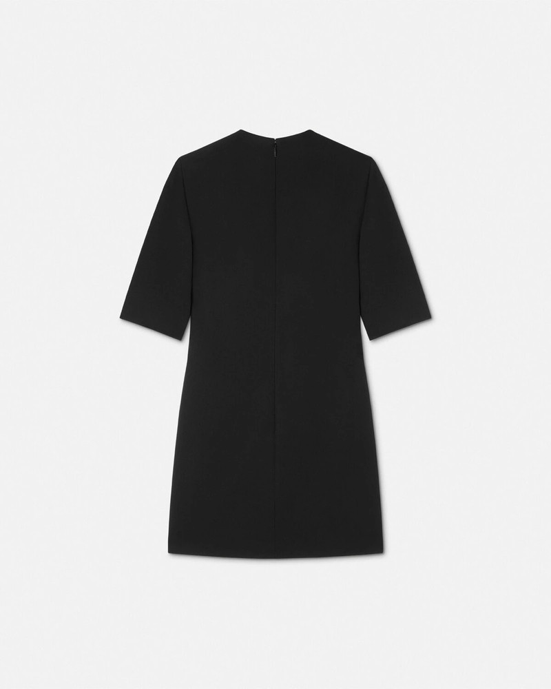 Wool Gabardine Shift Mini Dress 3