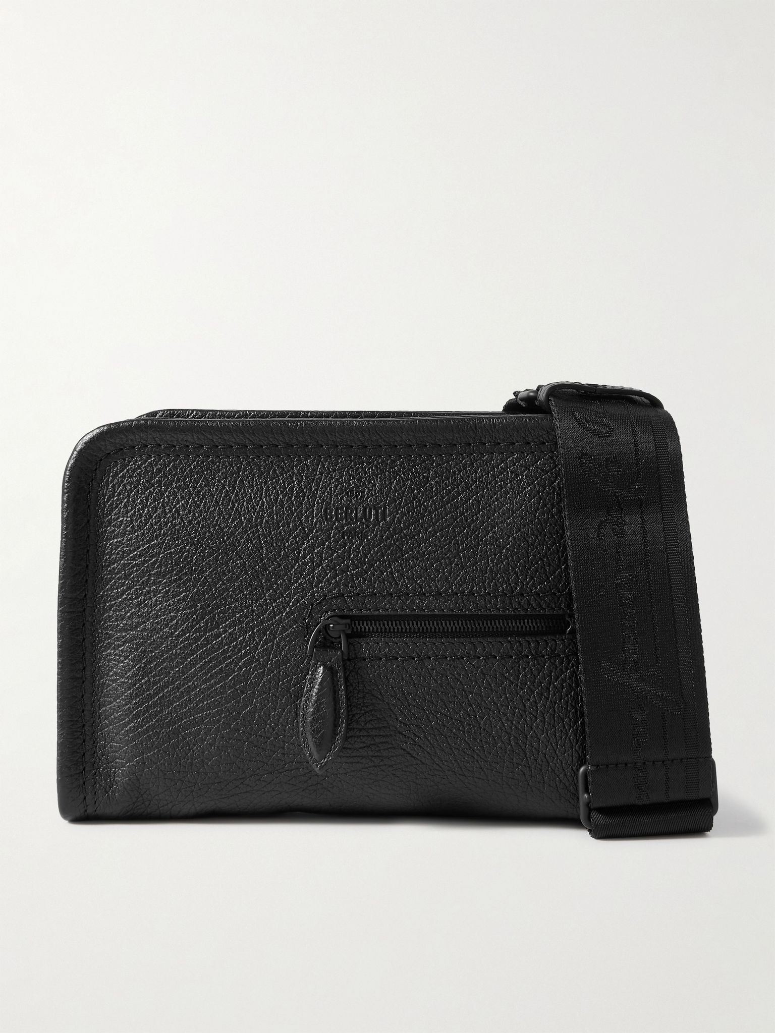Journalier Small Full-Grain Leather Messenger Bag Black - 1