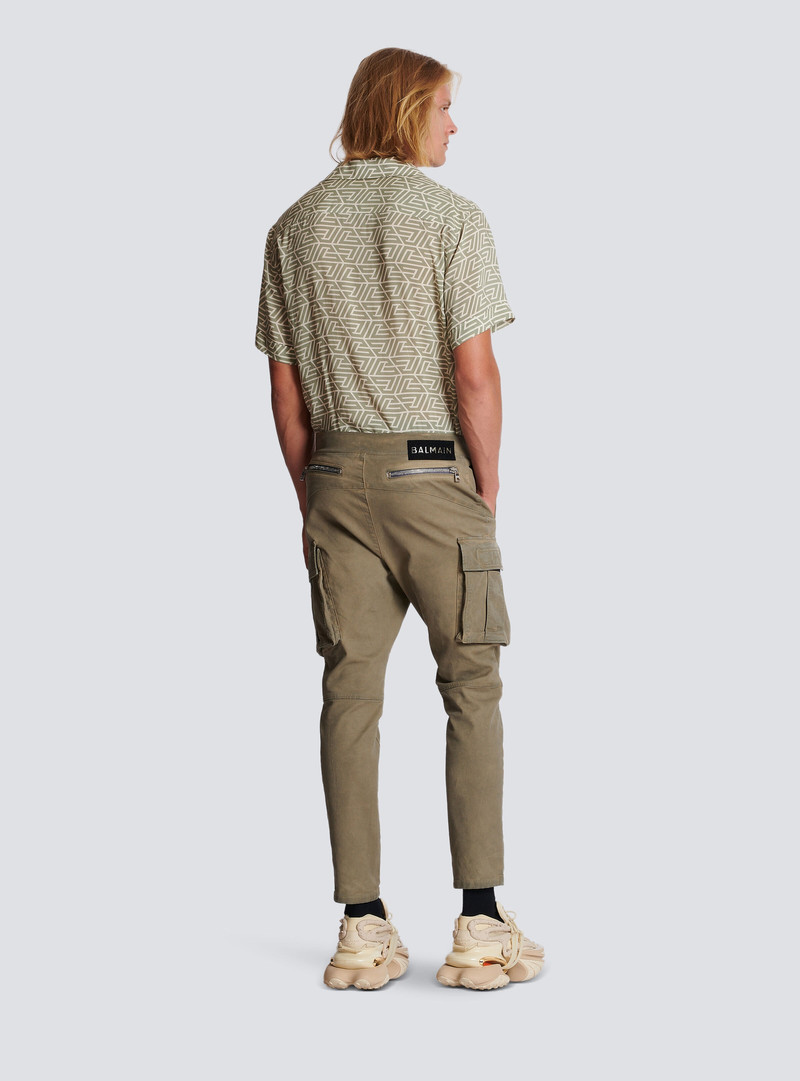 Cotton cargo trousers with inserts 4