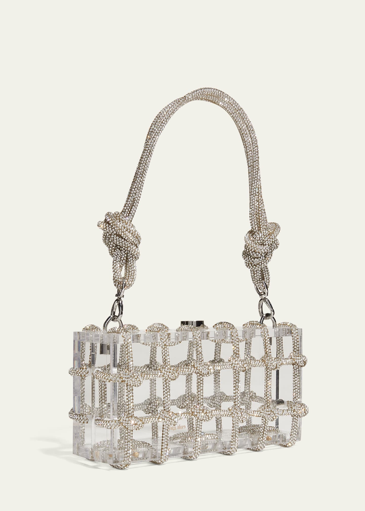 Bess Caged Embellished Box Shoulder Bag - 3