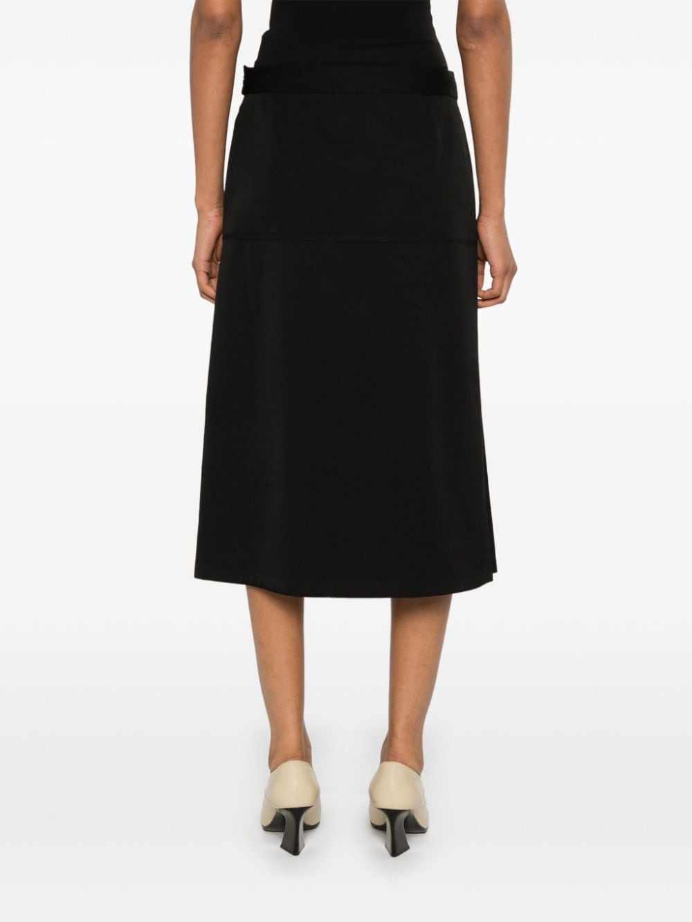 asymmetric midi skirt - 4