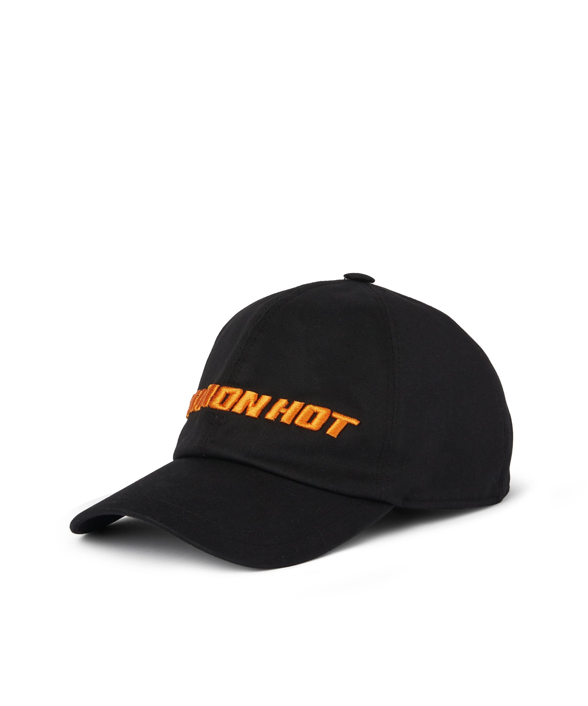 Gabardine cotton baseball cap with embroidered  "caution hot" - 1