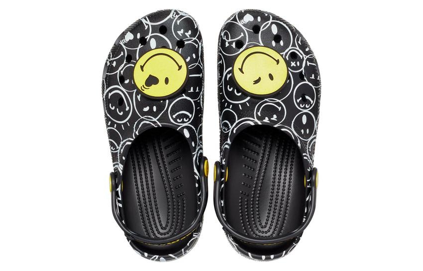 Crocs Classic Smiley World Clogs 'Black White' 207971-0C4 - 6