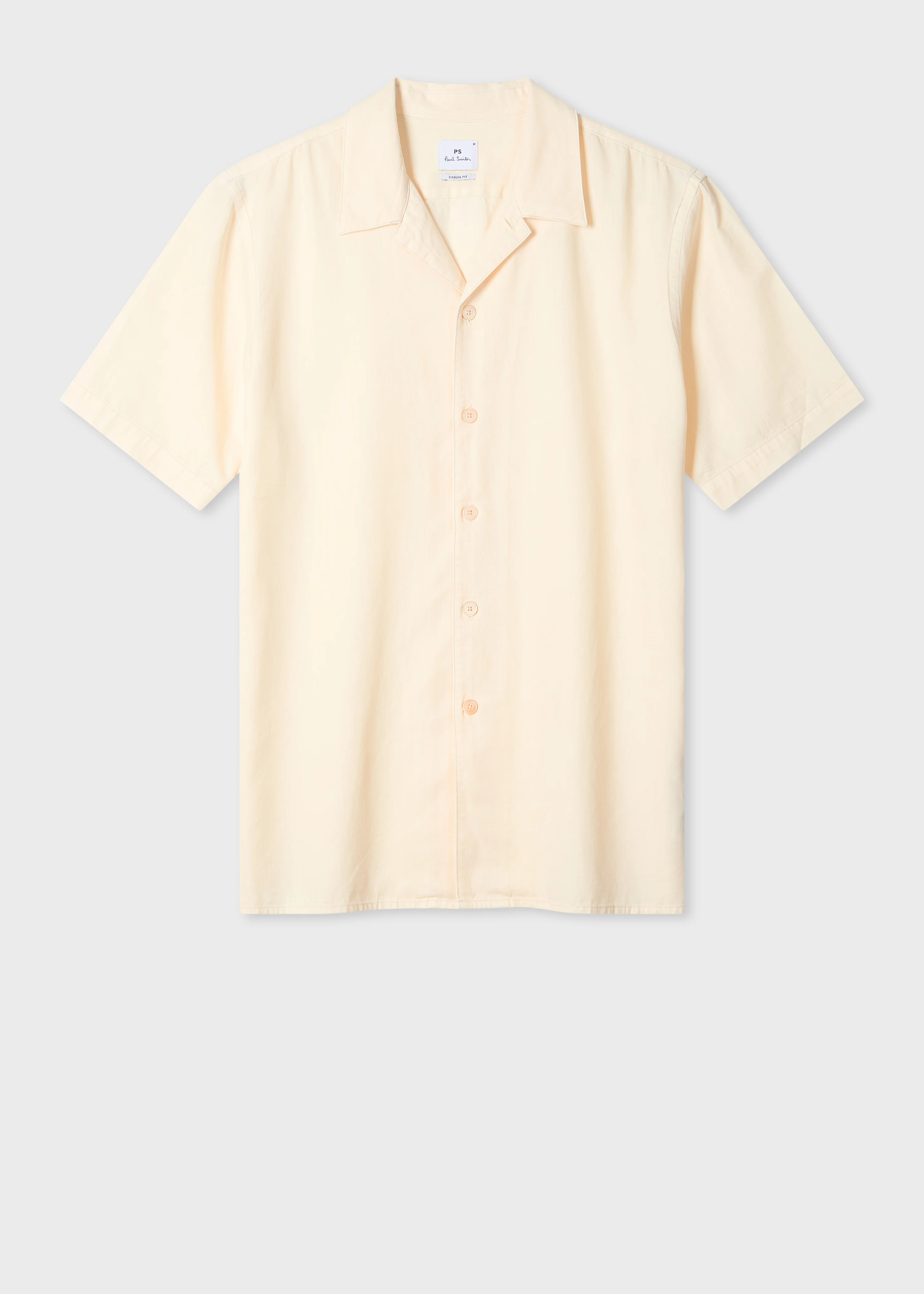 Casual-Fit Ecru Lyocell-Cotton Shirt - 1