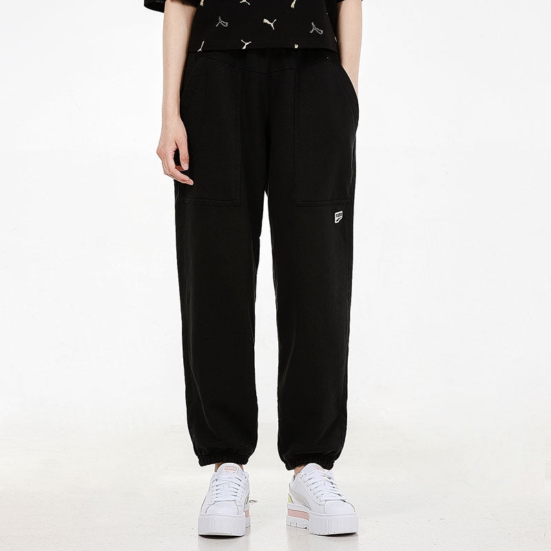 (WMNS) PUMA Sports Running Breathable Long Pants Black 533054-01 - 3