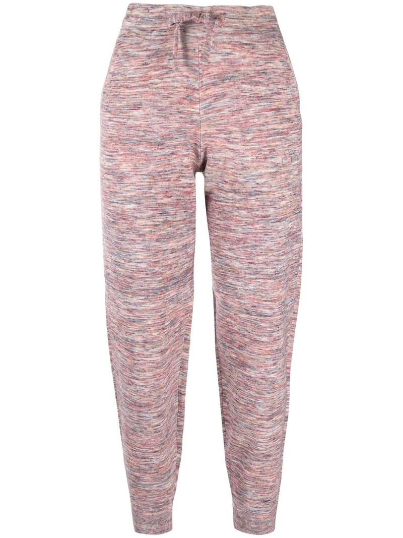 space dye-print tapered-leg track pants 1