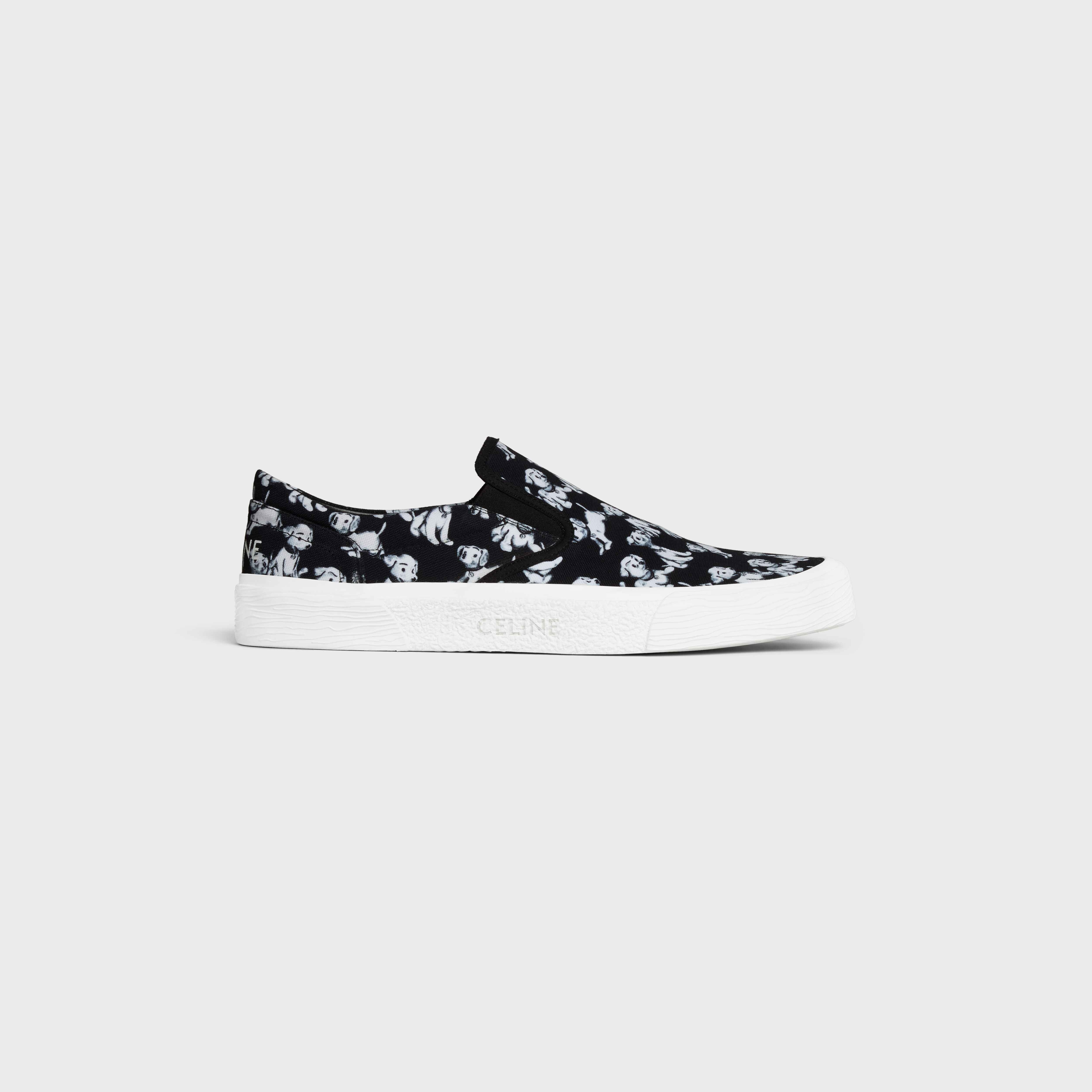 CELINE ELLIOT SLIP-ON in "BRAIN ON 2020" PRINTED CANVAS - 1