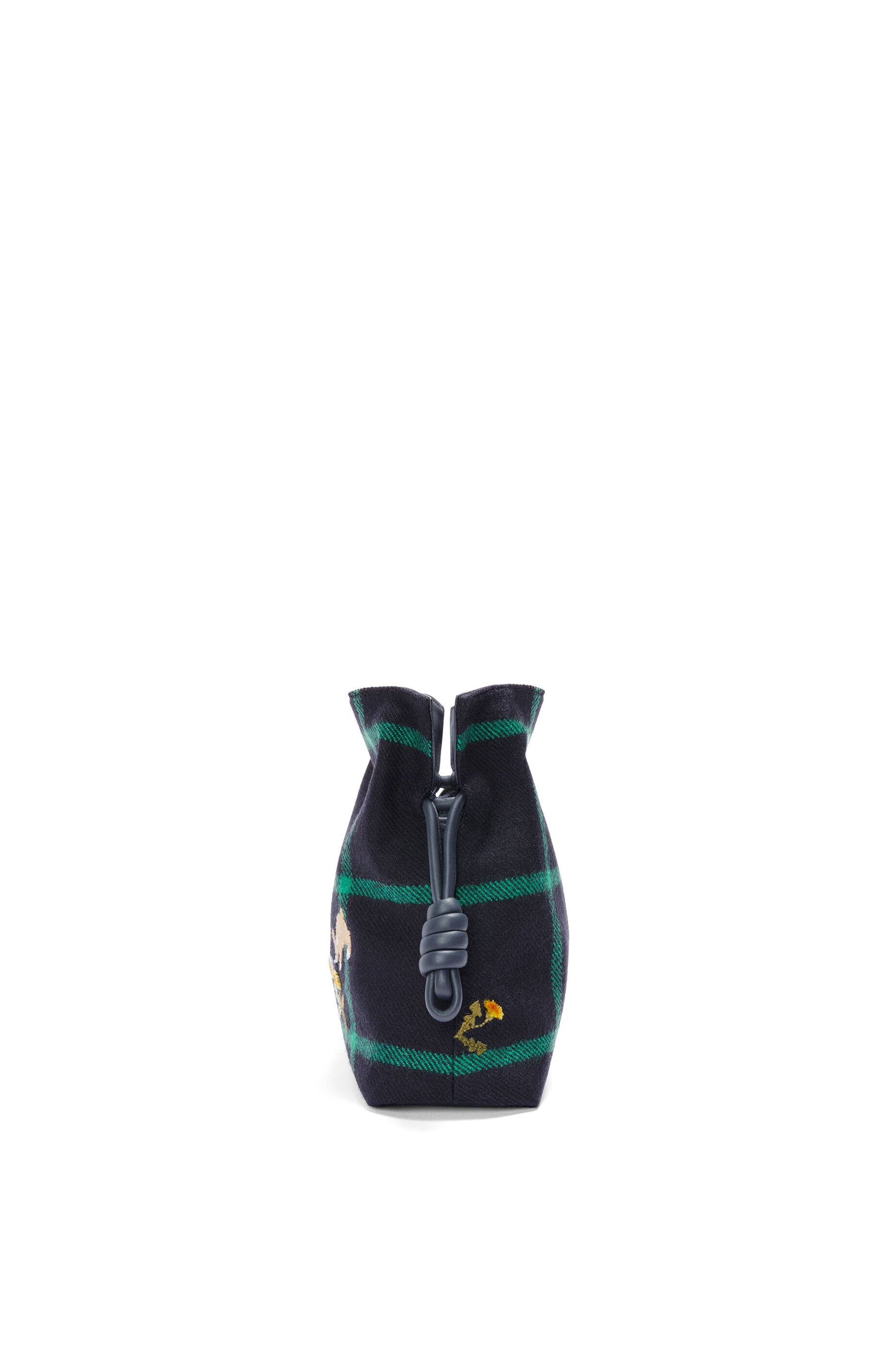 Bunny medium Flamenco clutch in embroidered wool - 4