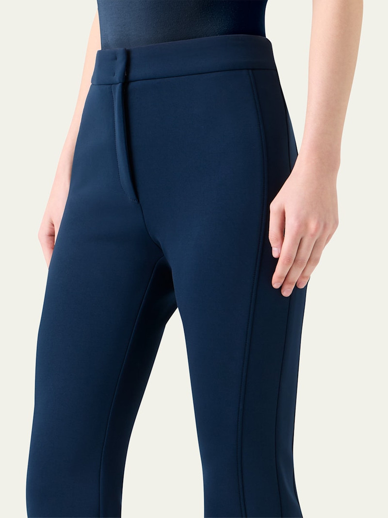 Faris Side-Stripe Techno Neoprene Bootcut Pants 5