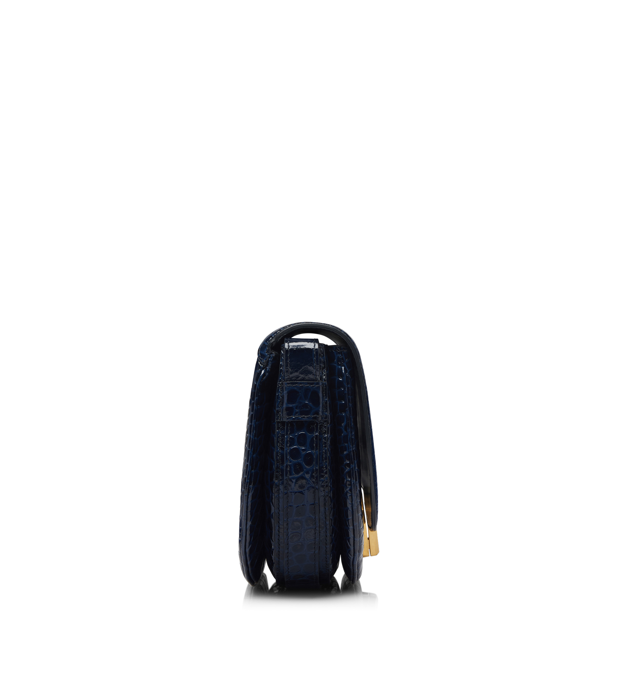 SHINY STAMPED CROCODILE LEATHER WALLIS CROSSBODY BAG - 2