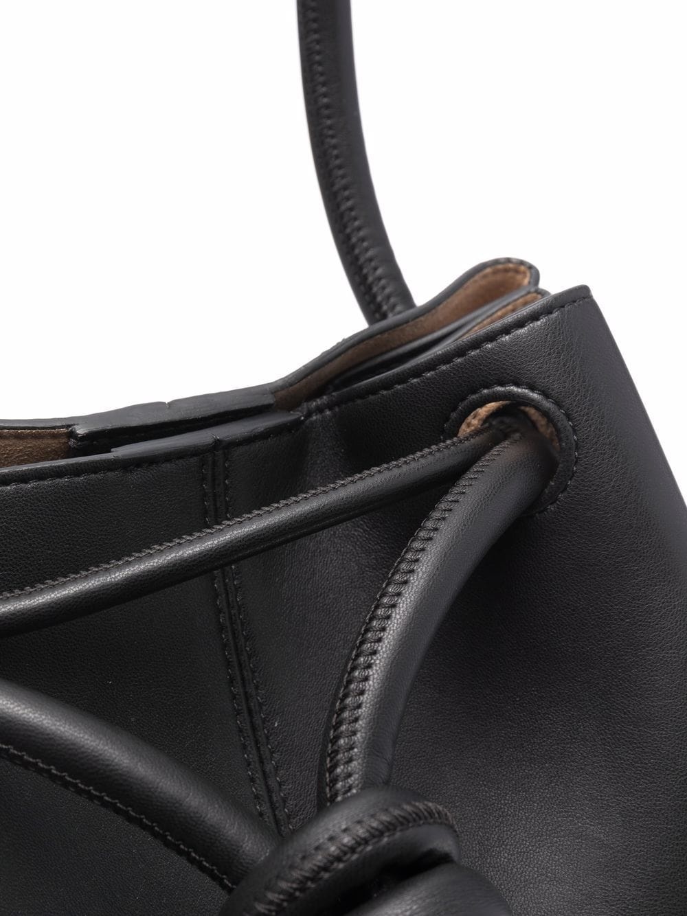 Elongated knot-detail bucket bag - 5