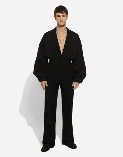 Dolce & Gabbana Cotton shirt with lapels and jacket collar outlook