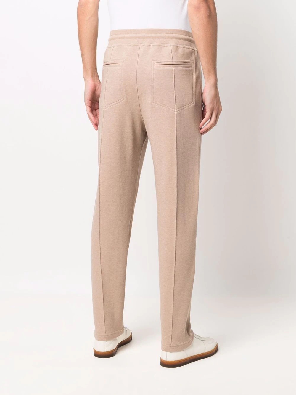 drawstring slim-cut trousers - 4