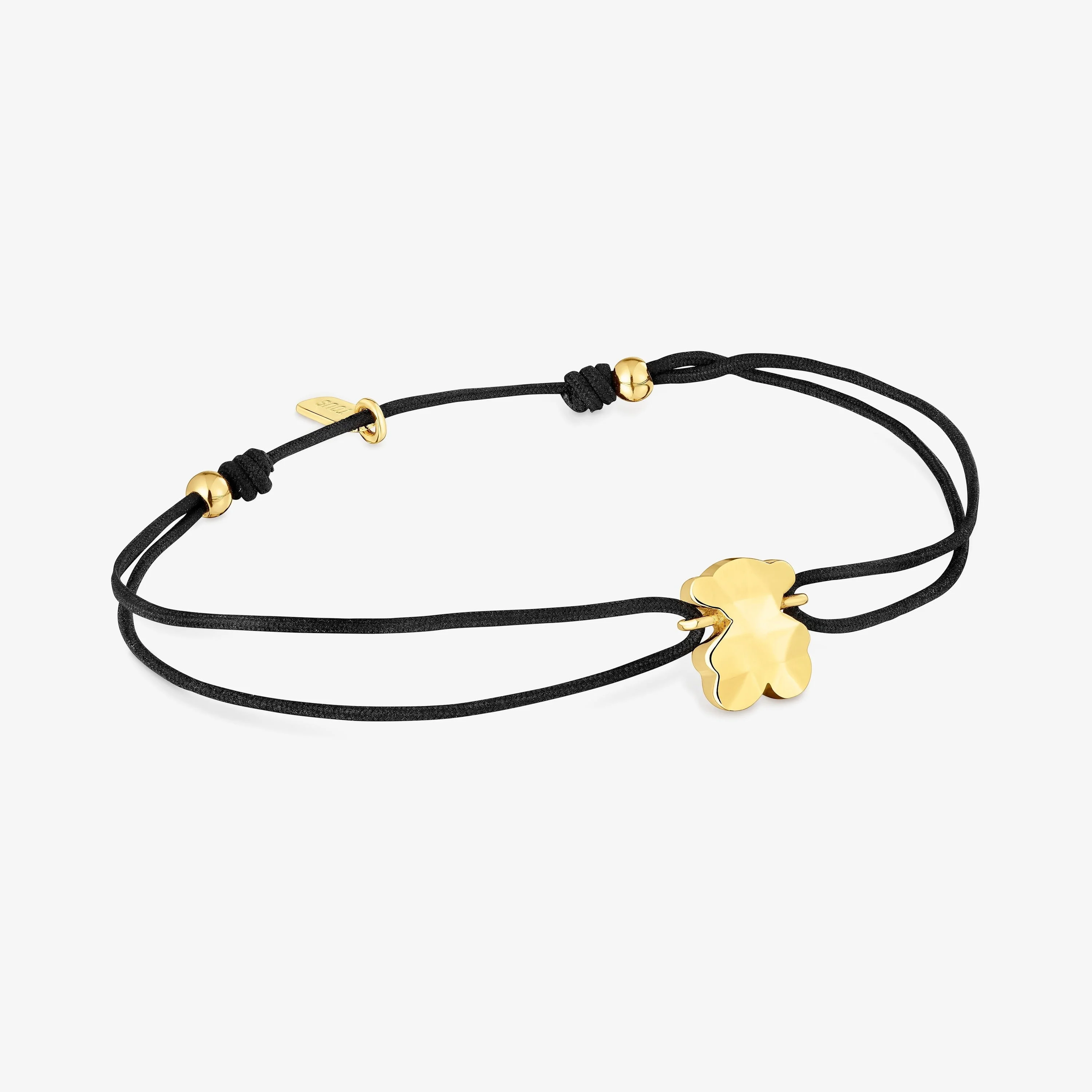 Two-tone nylon Bracelet with bear motif Icon Metal - 1