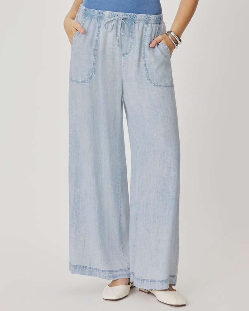 Splendid Angie Bleached Indigo Palazzo Pant outlook