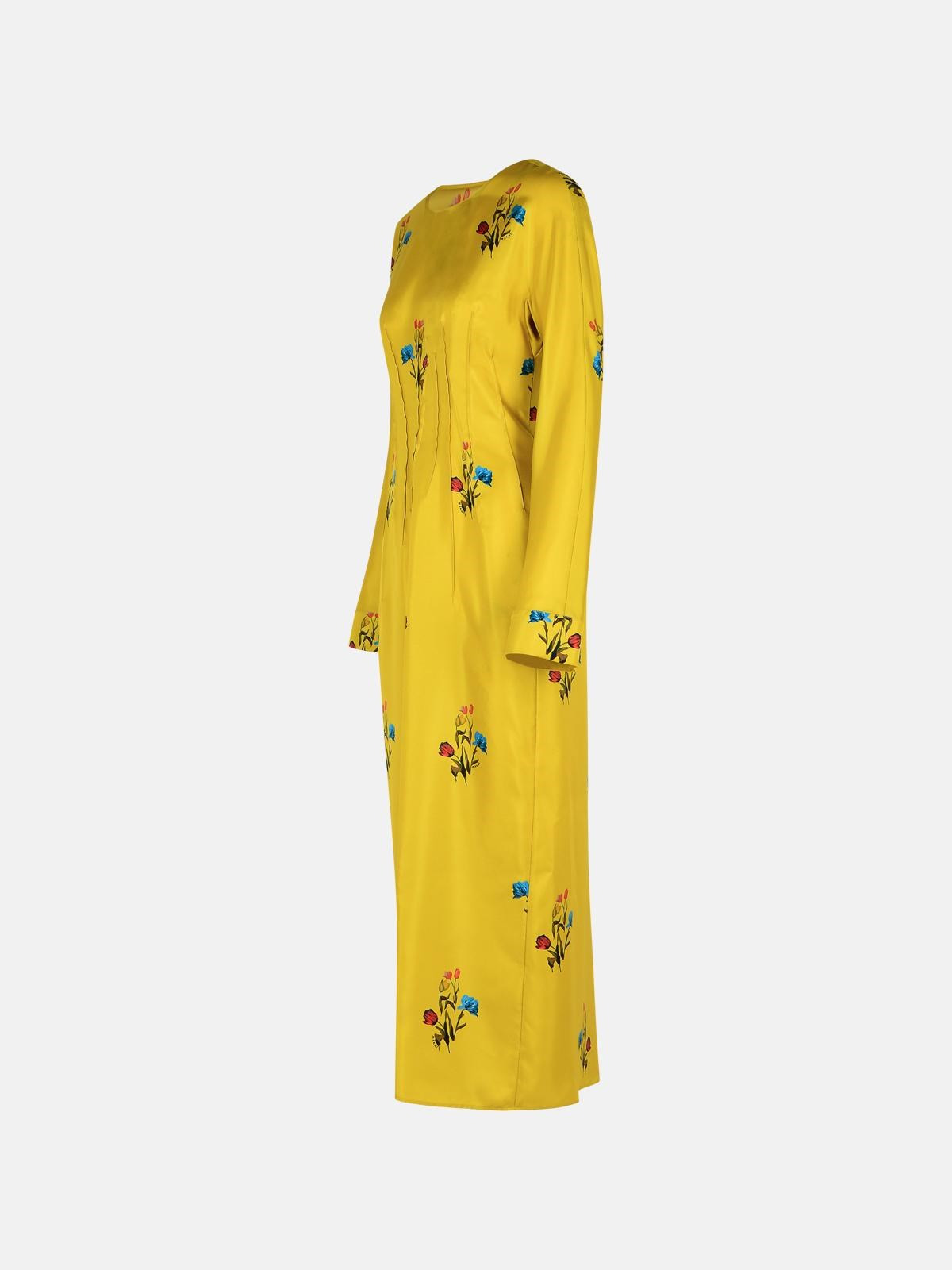 MUSTARD SILK DRESS - 2