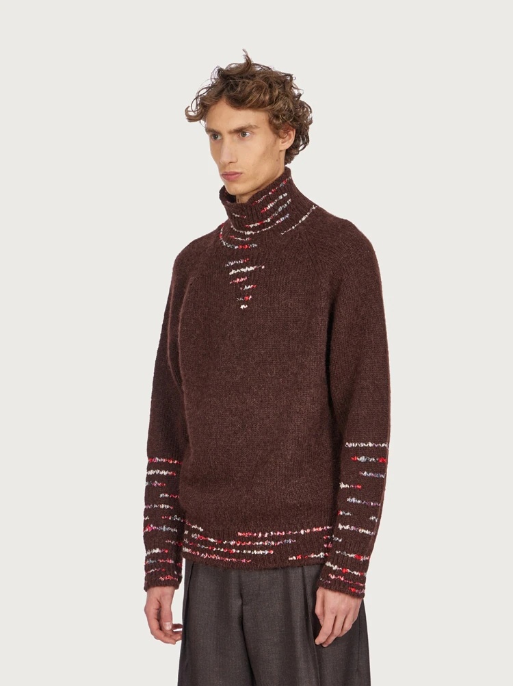 TURTLENECK SWEATER WITH INLAYS - 3