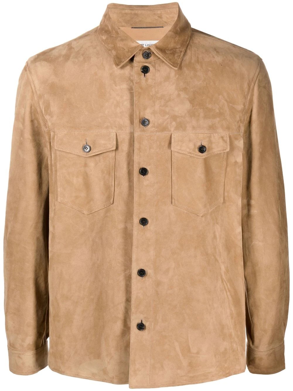 slim suede shirt jacket - 1