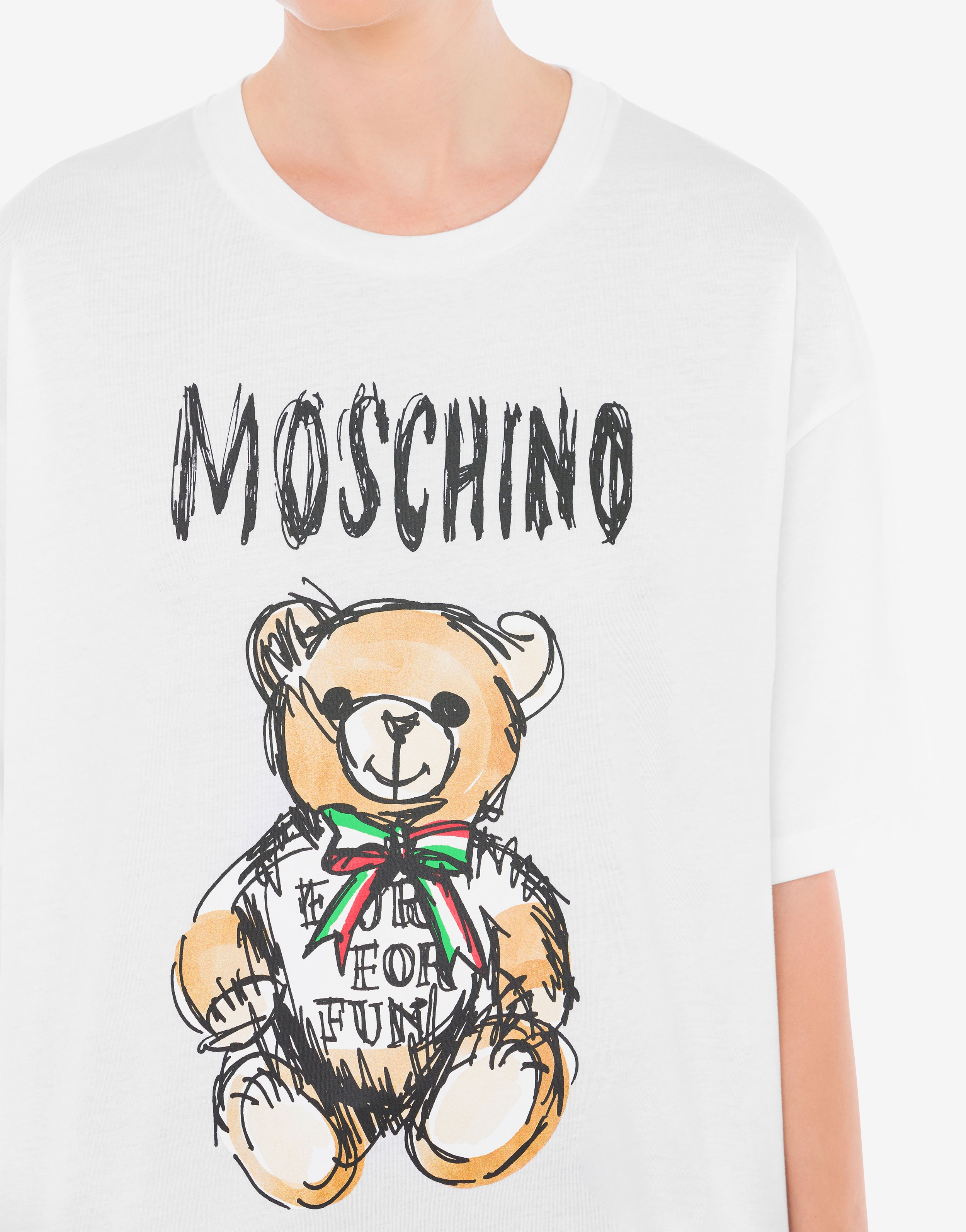 DRAWN TEDDY BEAR ORGANIC JERSEY T-SHIRT - 4